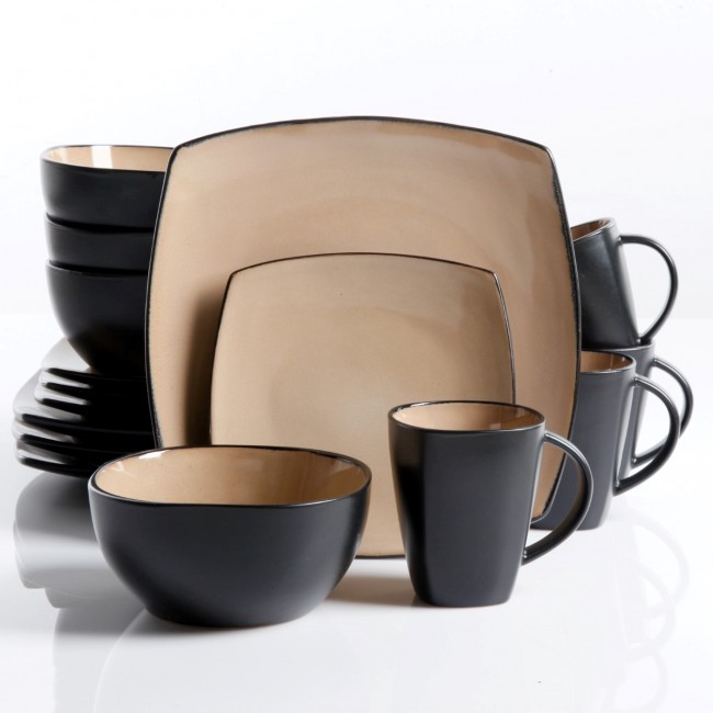 69467.16 Home Soho Lounge Dinnerware Set- Taupe -  Gibson Home