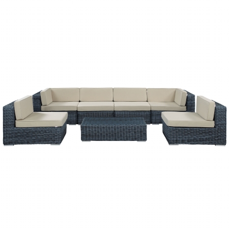 Picture of East End Imports EEI-1897 Summon 7 Piece Outdoor Patio Sectional Set&#44; Canvas Antique Beige