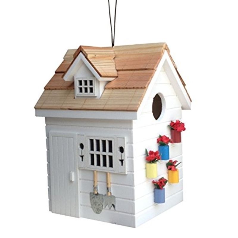 Picture of Home Bazaar HB-9504WS Potting Shed Birdhouse - White