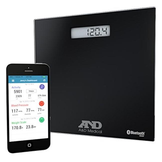 A&D UC352BLE Medical Deluxe Connected Weight Scale - Black