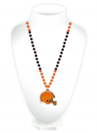 Picture of Cleveland Browns Beads with Medallion Mardi Gras Style