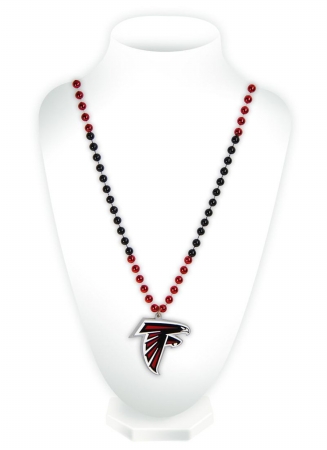 Picture of Atlanta Falcons Beads with Medallion Mardi Gras Style