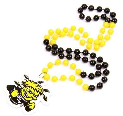 Picture of Wichita State Shockers Beads with Medallion Mardi Gras Style