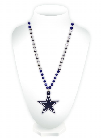 Picture of Dallas Cowboys Beads with Medallion Mardi Gras Style