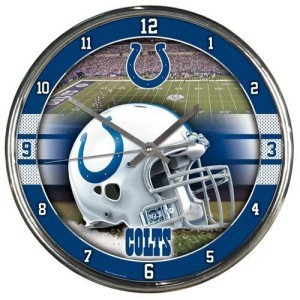 Picture of Indianapolis Colts Round Chrome Wall Clock