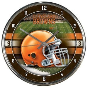 Picture of Cleveland Browns Round Chrome Wall Clock