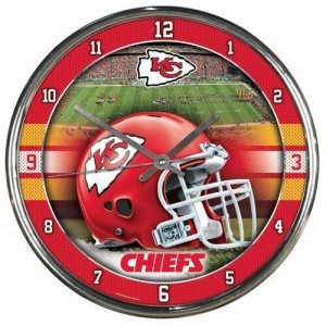 Picture of Kansas City Chiefs Round Chrome Wall Clock