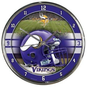 Picture of Minnesota Vikings Round Chrome Wall Clock
