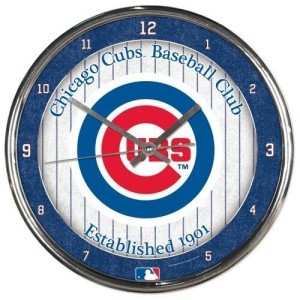 Picture of Chicago Cubs Round Chrome Wall Clock