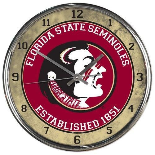 Picture of Florida State Seminoles Round Chrome Wall Clock