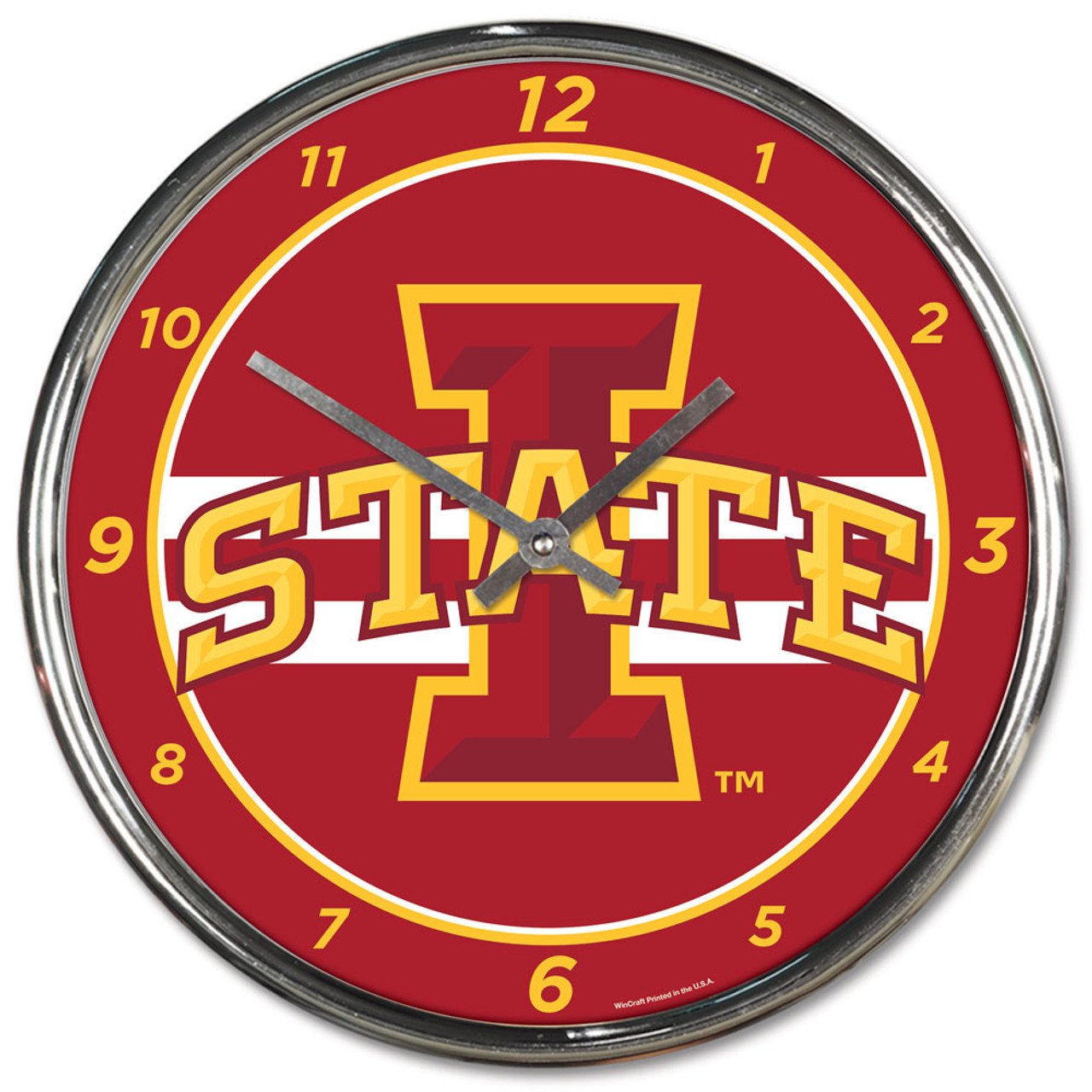 Picture of Iowa State Cyclones Round Chrome Wall Clock