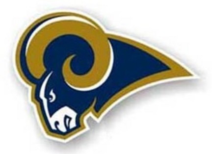 Picture of Los Angeles Rams 12&quot; Left Logo Car Magnet