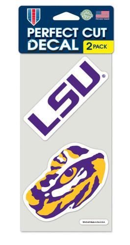 LSU Tigers Set of 2 Die Cut Decals