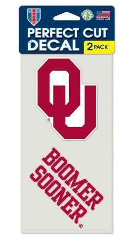 Oklahoma Sooners Set of 2 Die Cut Decals