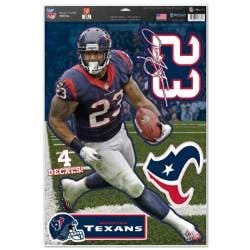 Houston Texans Arian Foster Decal 11x17 Multi Use