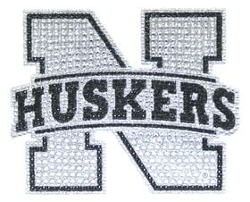 Picture of Nebraska Cornhuskers Auto Emblem - Rhinestone Bling
