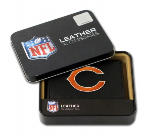 Picture of Chicago Bears Wallet Trifold Leather Embroidered