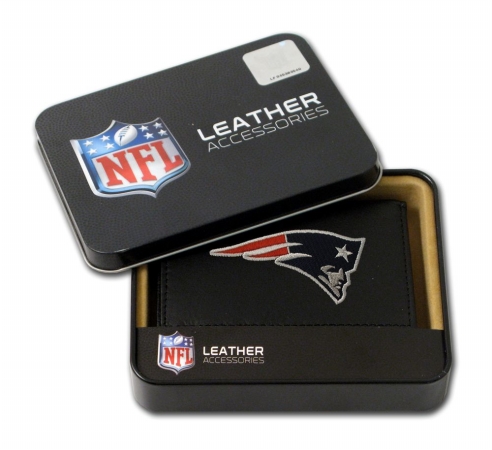 Picture of New England Patriots Wallet Trifold Leather Embroidered