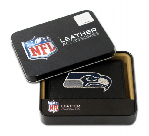 Picture of Seattle Seahawks Wallet Trifold Leather Embroidered