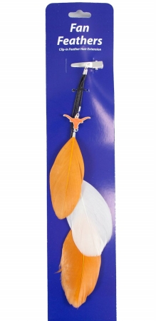 Picture of Texas Longhorns Team Color Feather Hair Clip