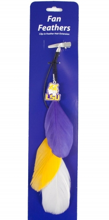 Picture of LSU Tigers Team Color Feather Hair Clip