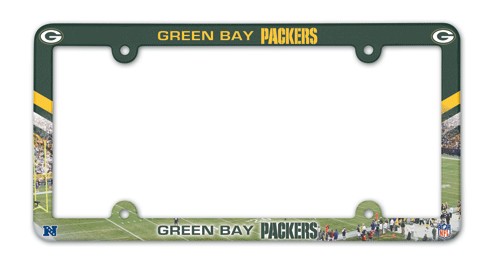 Picture of Green Bay Packers License Plate Frame Plastic Full Color Style