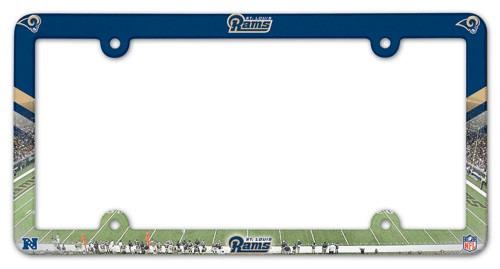 Los Angeles Rams License Plate Frame Plastic Full Color Style