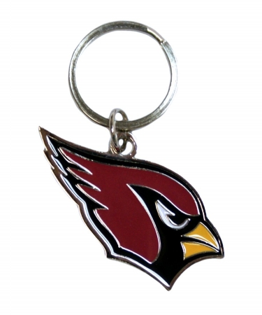 Picture of Arizona Cardinals Chrome Logo Cut Keychain