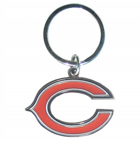 Picture of Chicago Bears Chrome Logo Cut Keychain
