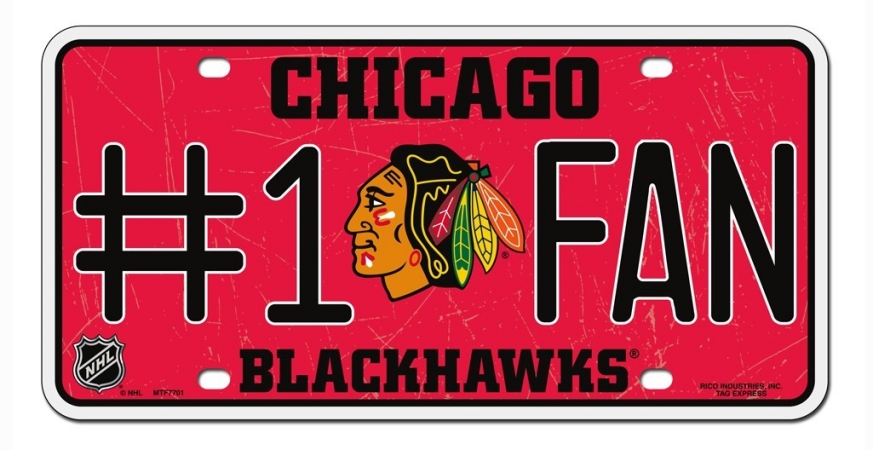Picture of Chicago Blackhawks License Plate #1 Fan