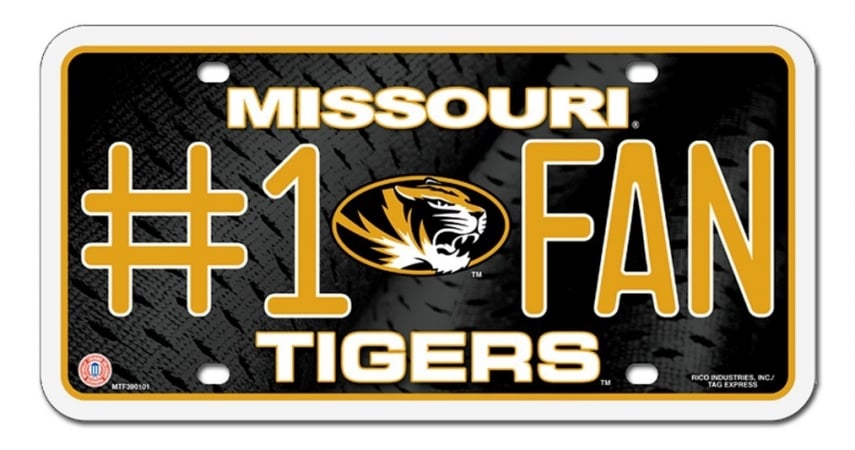 Picture of Missouri Tigers License Plate #1 Fan