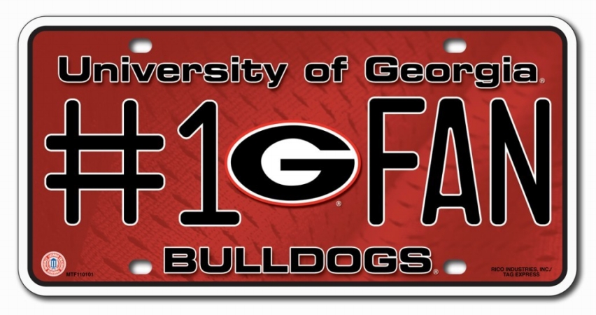 Picture of Georgia Bulldogs License Plate #1 Fan
