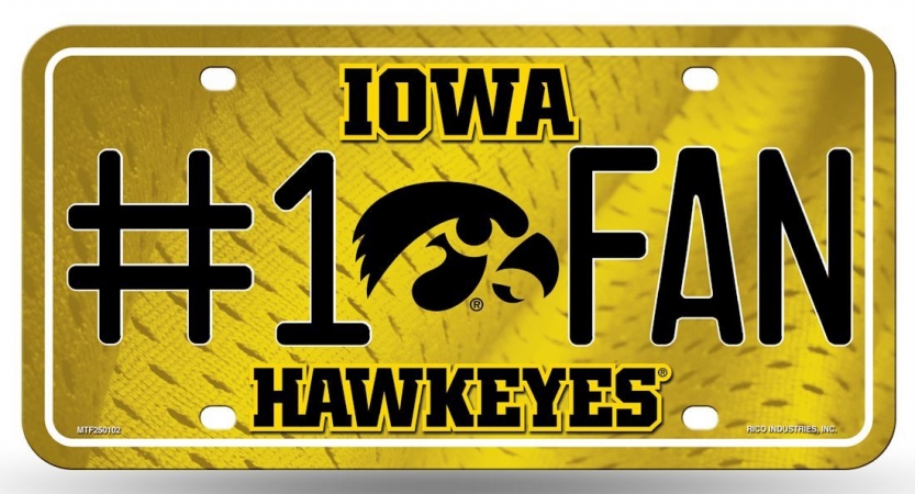 Picture of Iowa Hawkeyes License Plate #1 Fan