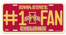 Picture of Iowa State Cyclones License Plate #1 Fan