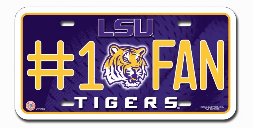 Picture of LSU Tigers License Plate #1 Fan