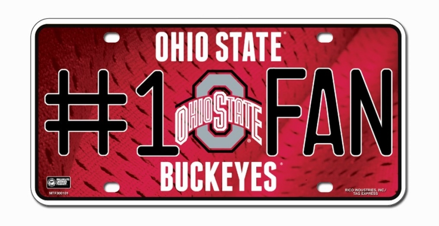 Picture of Ohio State Buckeyes License Plate #1 Fan