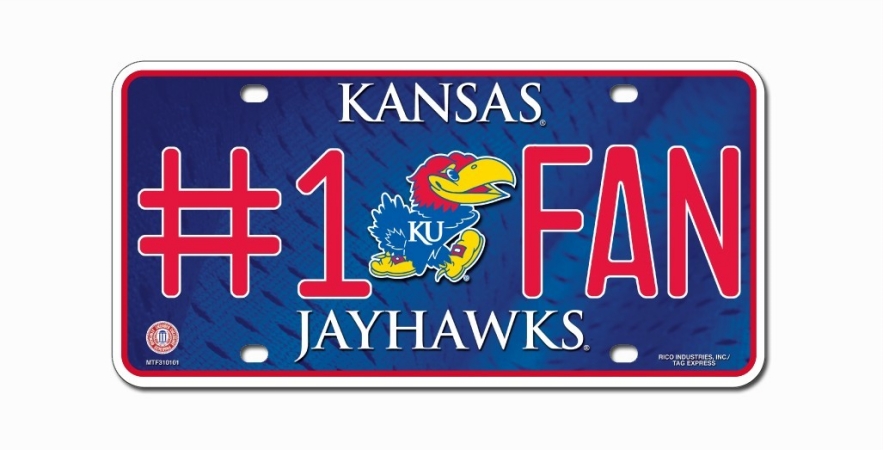 Picture of Kansas Jayhawks License Plate #1 Fan