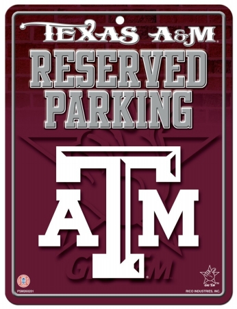 Picture of Texas A&amp;M Aggies Metal Parking Sign