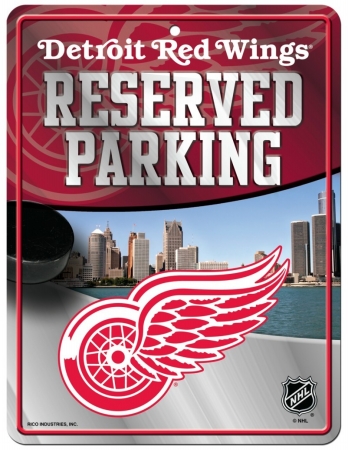 Picture of Detroit Red Wings Sign Metal Parking