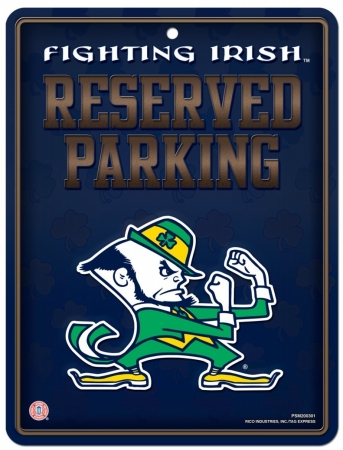 Picture of Notre Dame Fighting Irish Metal Parking Sign