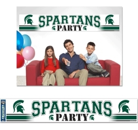 Picture of Michigan State Spartans Banner 12x65 Party Style Special Order