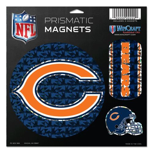 Picture of Chicago Bears Magnets 11x11 Prismatic Sheet