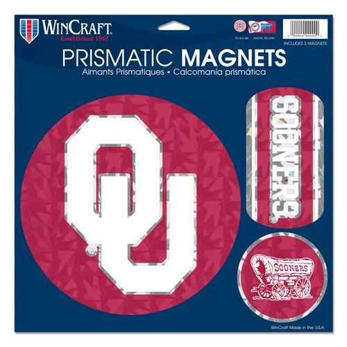 Picture of Oklahoma Sooners Magnets 11x11 Prismatic Sheet