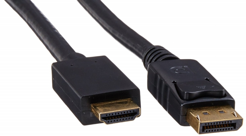 3 ft. DisplayPort-Male To HDMI-Male Cable, Black
