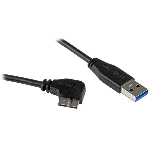 20 in. Slim Micro USB 3.0 Cable - Right-Angle