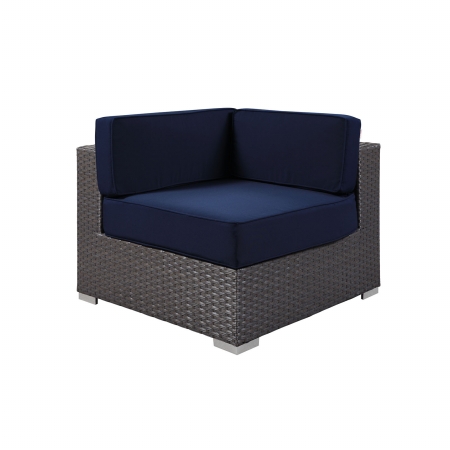 EEI-1856 Sojourn Outdoor Patio Corner, Canvas Navy