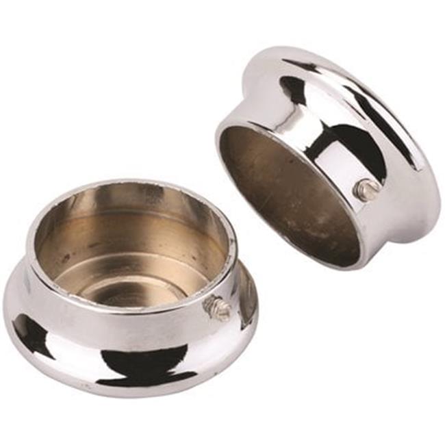 HardwareExpress CD 0017-CH Closet-Max Closet Pole End Caps- Chrome- 1.31 in.