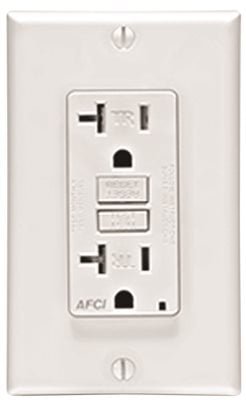 Picture of  AFTR2-W Leviton Tamper-Resistant Afci Receptacle- White