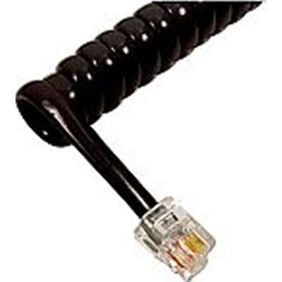 Picture of Cablesys GCHA444012-FBK4 4 in. Handset Cord&#44; Single End 12 ft. - Black