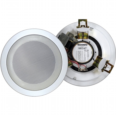 SEC4T In-ceiling Speaker - 4 W RMS - White - 4" - 75 Hz to 20 kHz - 8 Ohm